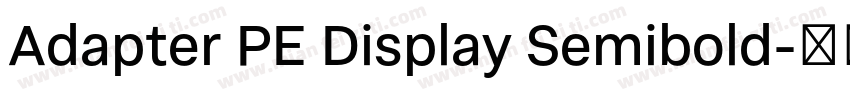 Adapter PE Display Semibold字体转换